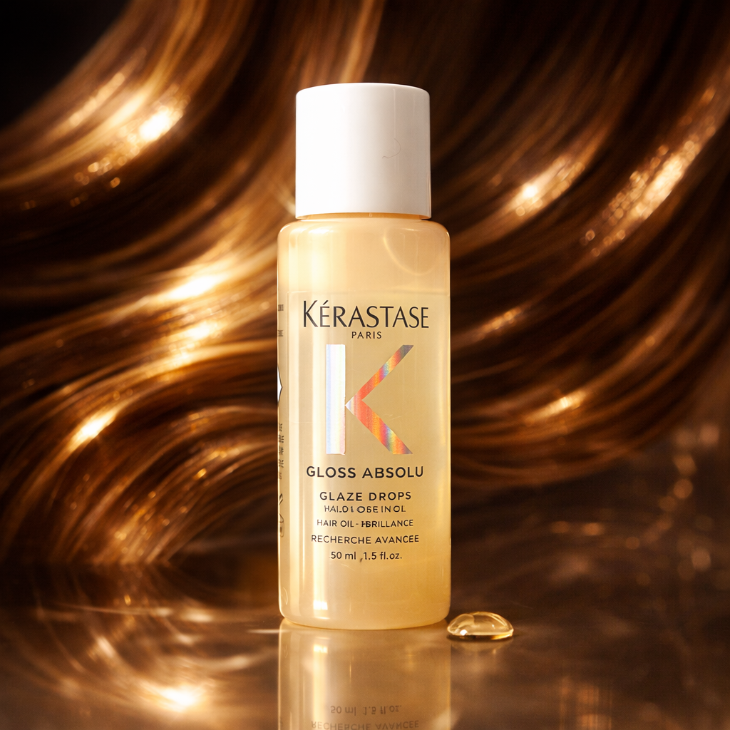 Huile cheveux anti-frisottis Glaze Drops Gloss Absolu – Kérastase (15 ml)