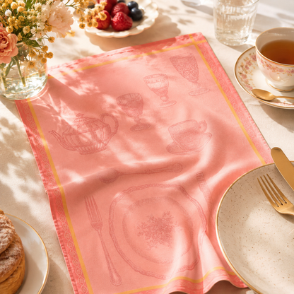 Serviette jacquard d’art de vivre – Table & douceur