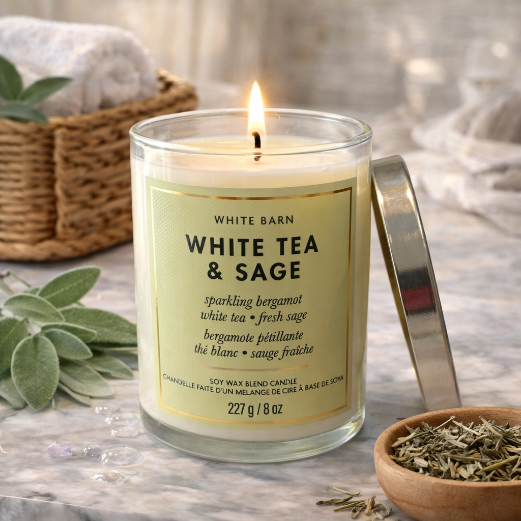 Bougie à 1 mèche – White Tea & Sage – Bath & Body Works