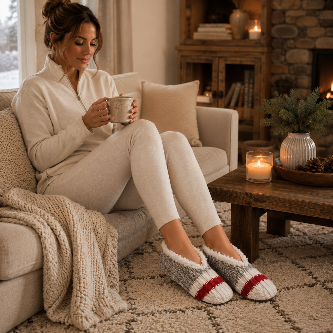Pantoufles ultra douces avec doublure – Cocoon (Femmes 7-8)