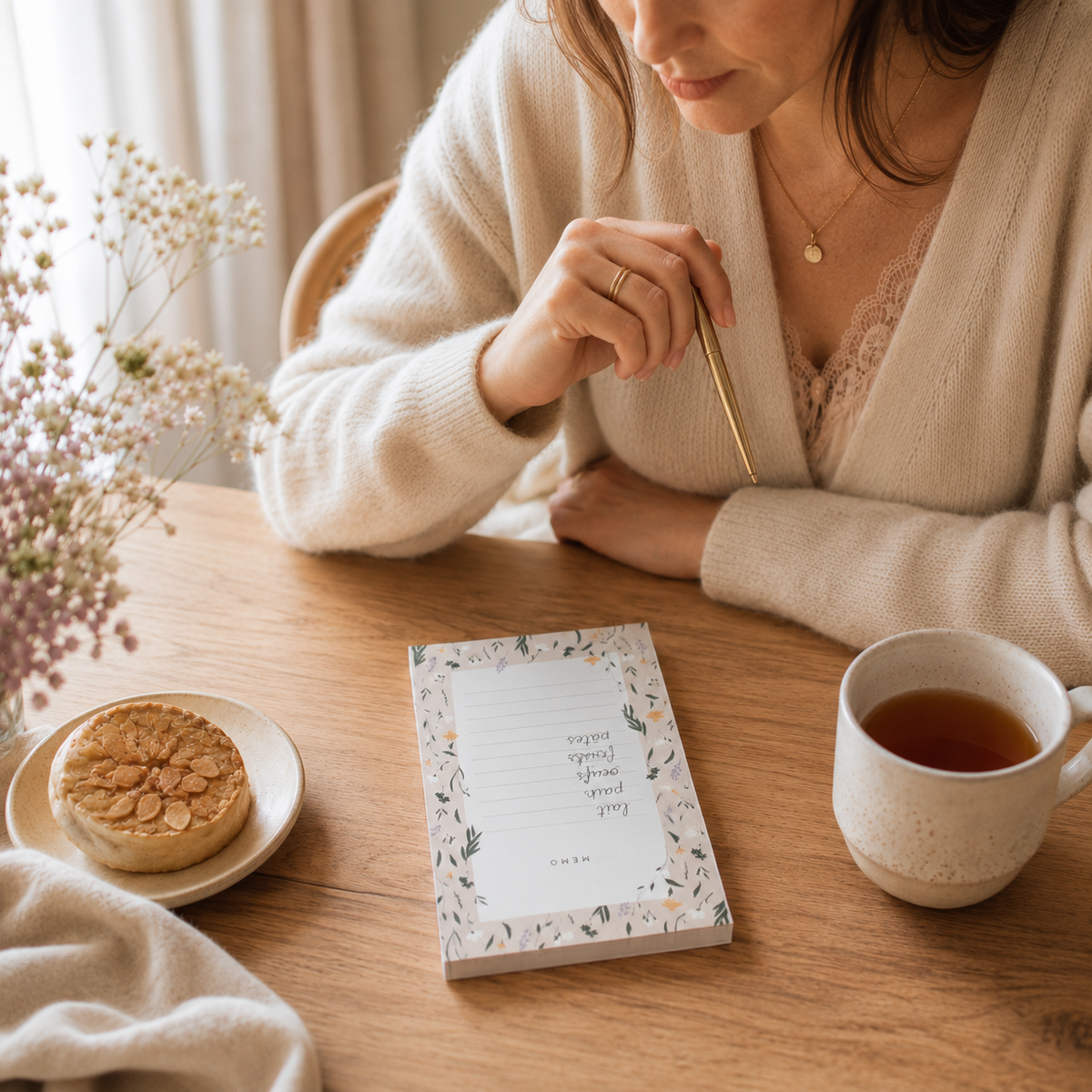 Morning Bloom Notepad — Quebec recycled paper