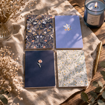 Notebook - Delicate botanical collection - (4 visuals available)