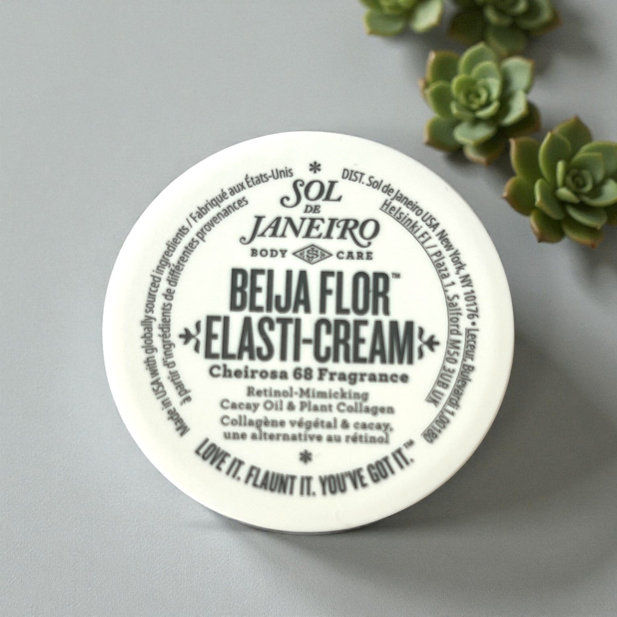 Sol de Janeiro Beija Flor™ Elasti-Cream Collagen-Boosting Body Mini Cream.