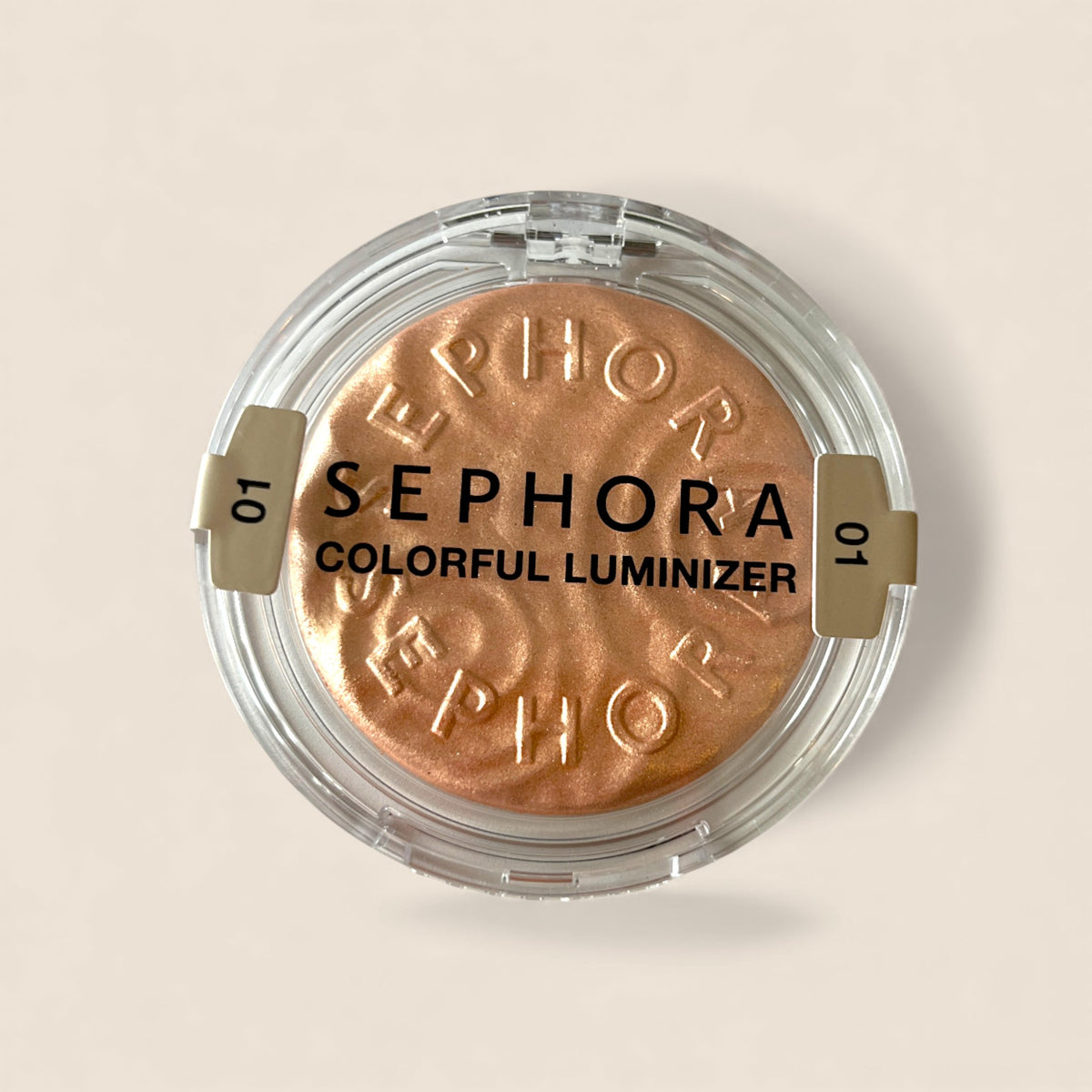 Trio teint lumineux Sephora – fard Gold-01, éponge maquillage & lingettes aloe vera