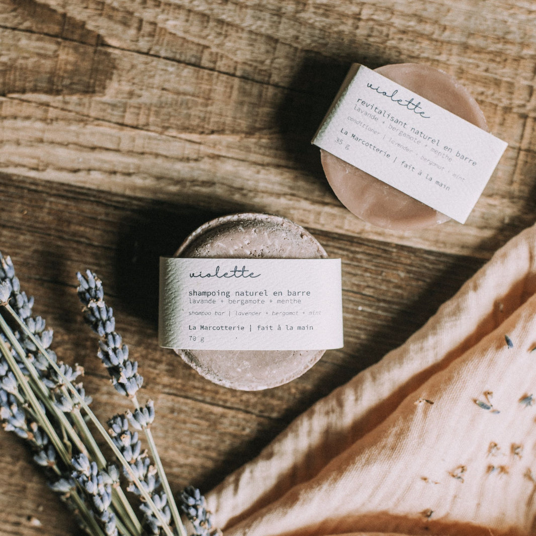 Duo barre de shampoing & revitalisant solide — Fait à la main - La Marcotterie