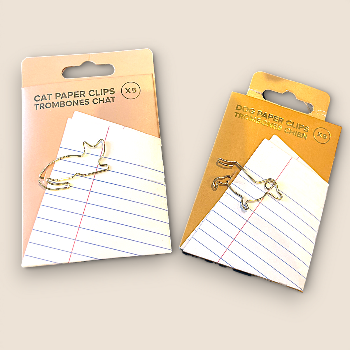 Decorative Paperclips – Golden Animals (set of 5)