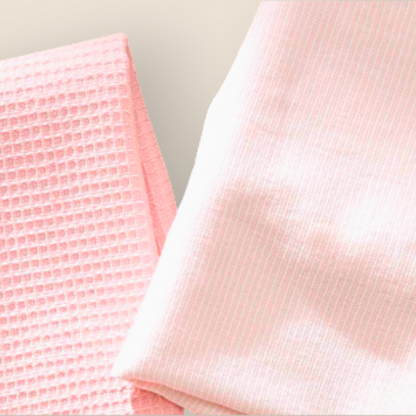 Serviette de cuisine fines rayures rosées - choix de 2 modèles