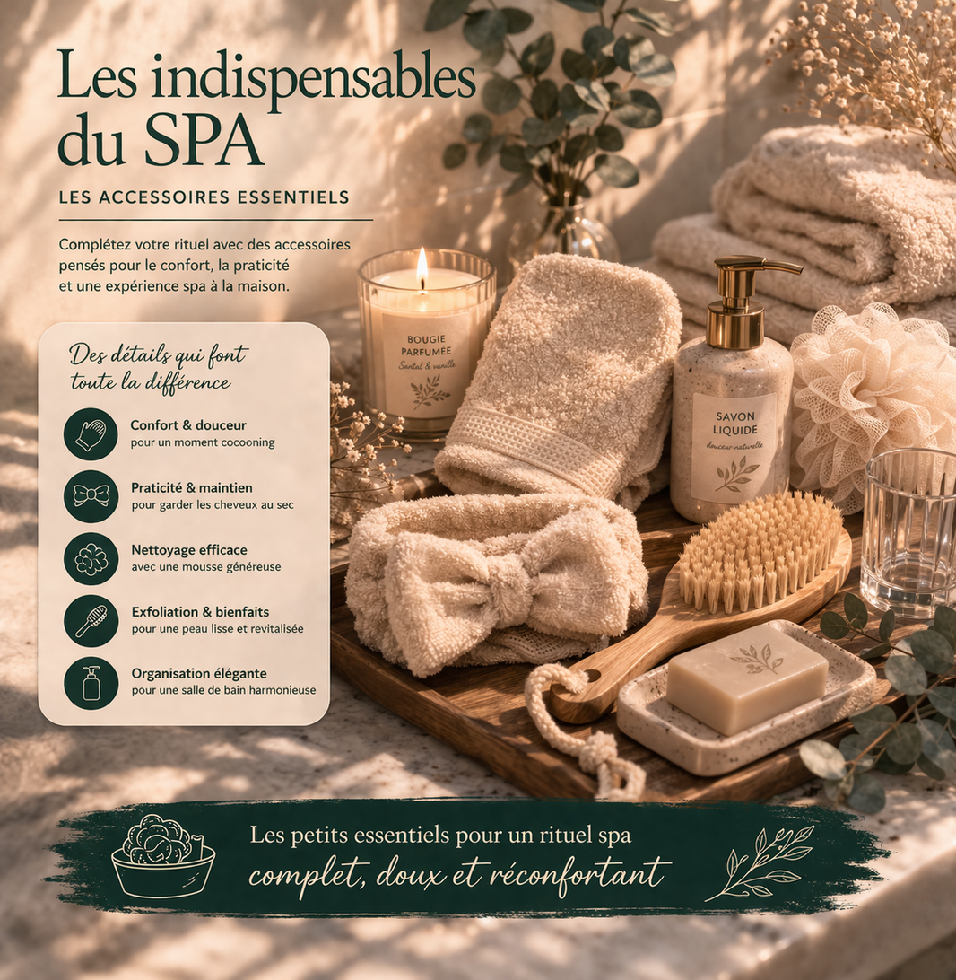 Section - Spa Essentials - Useful and refined little extras to complete your ritual and fully enjoy your moment of relaxation.