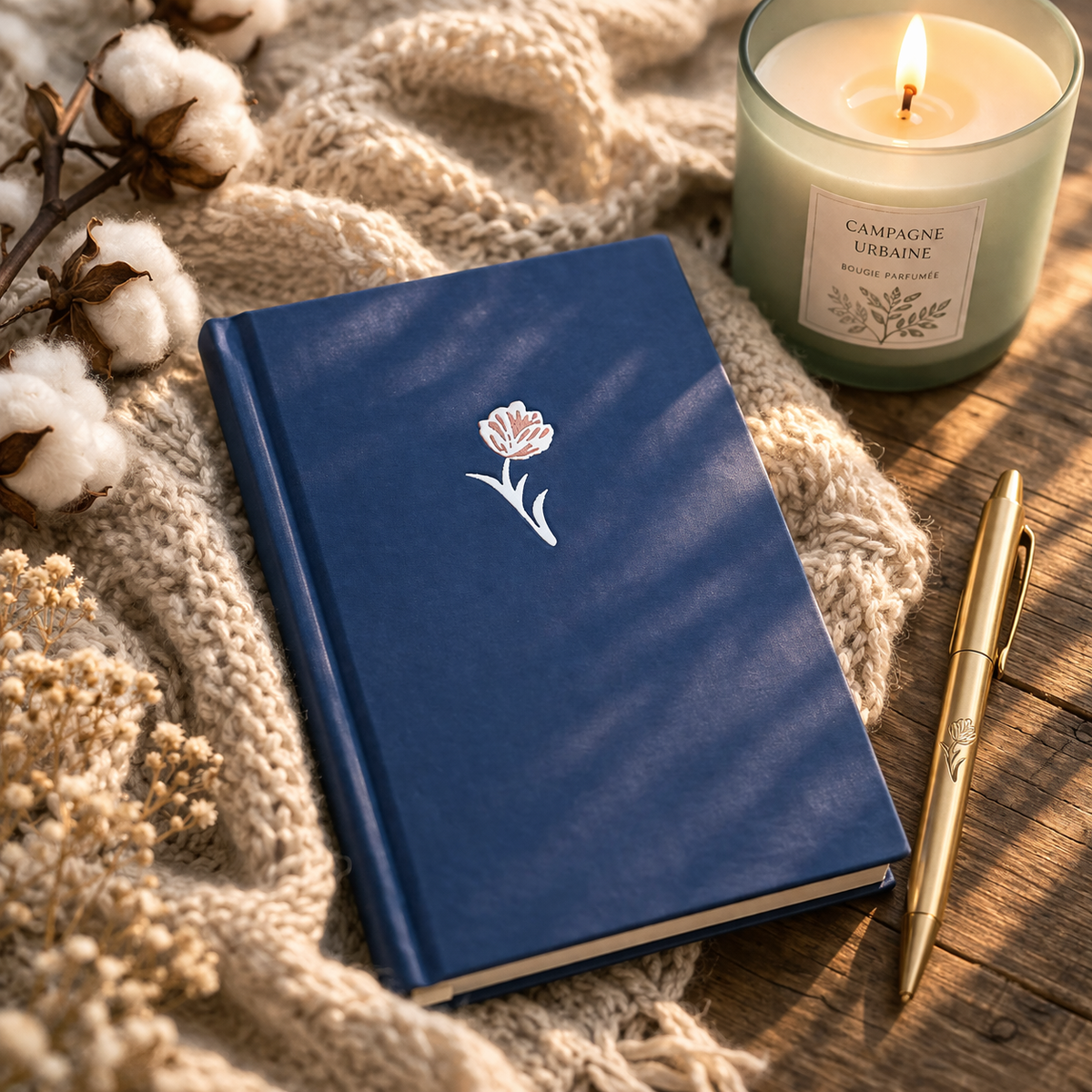 Rigid Midnight Blue Notebook – Writing & Inspirations