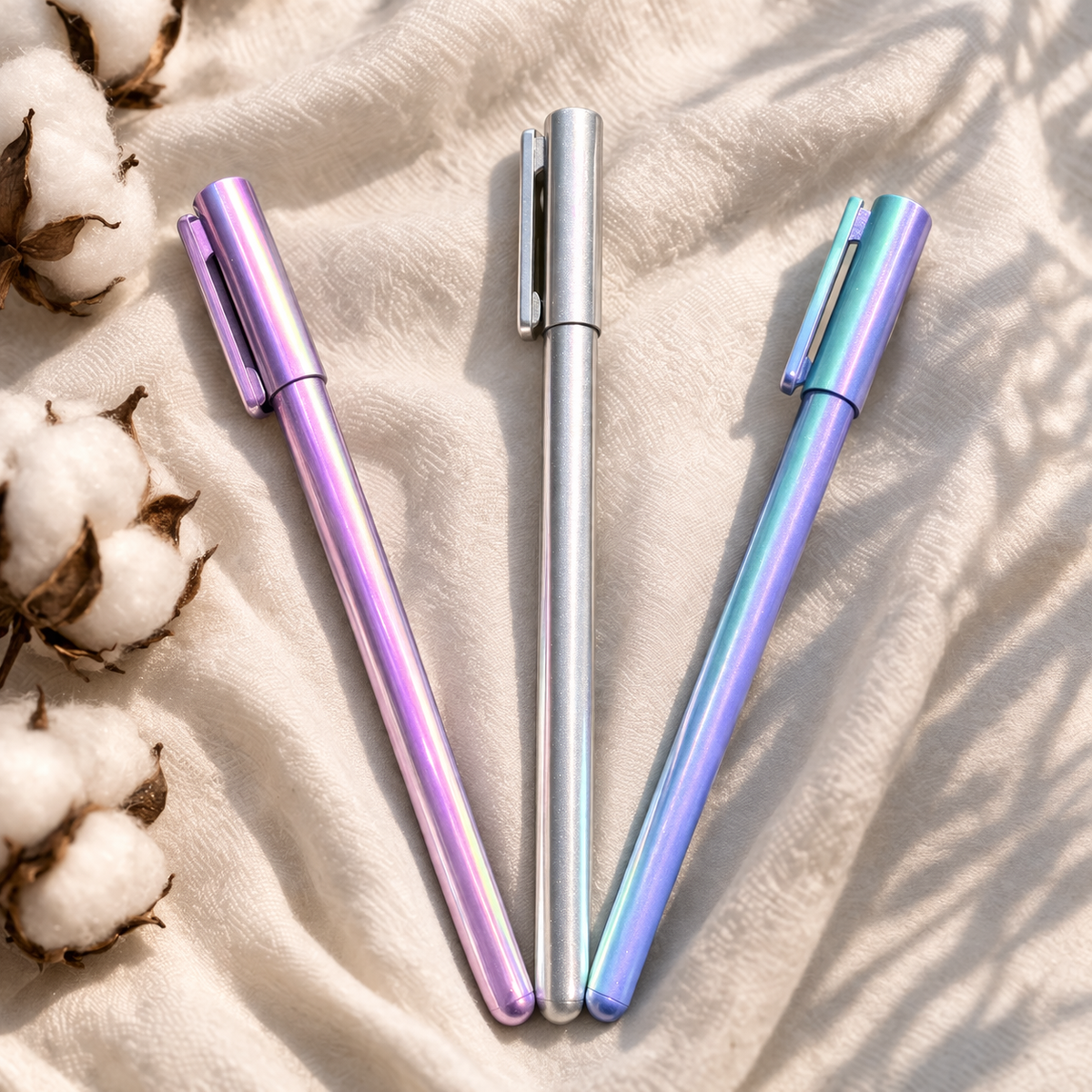 Metallic Gel Pen – Black Ink & Subtle Sheen - choice of 3 shades