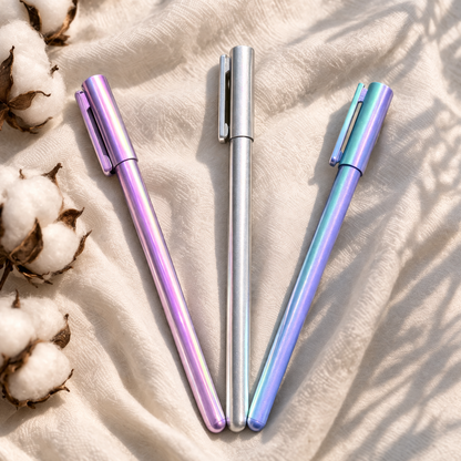 Metallic Gel Pen – Black Ink & Subtle Sheen - choice of 3 shades