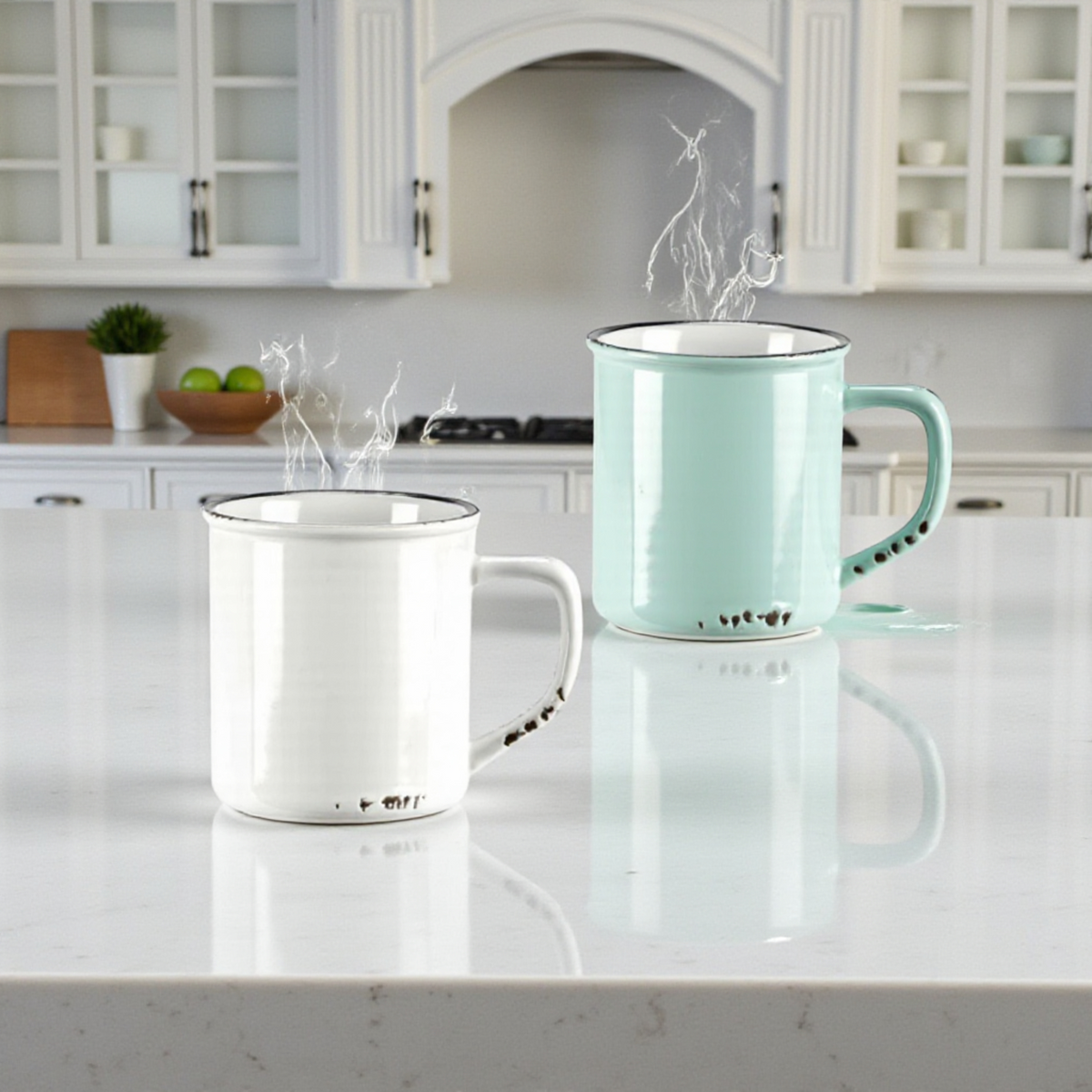 Tasse vintage en grès style rétro – 2 couleurs disponibles
