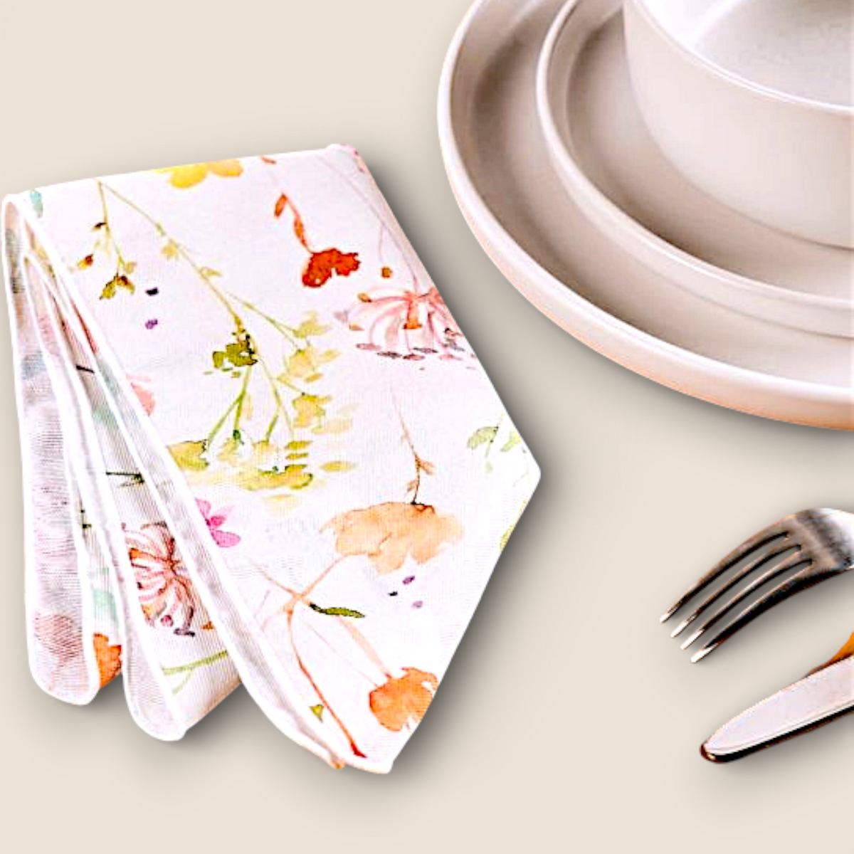 Serviette de table Anetta – Coton & polyester - Rose