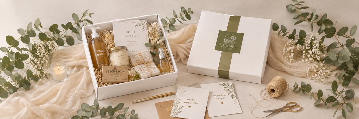 Coffret cadeau à créer Lainoha, à offrir ou à s’offrir, avec emballage soigné