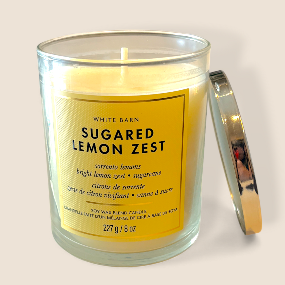 Bougie à 1 mèche – Sugared Lemon Zest – Bath & Body Works