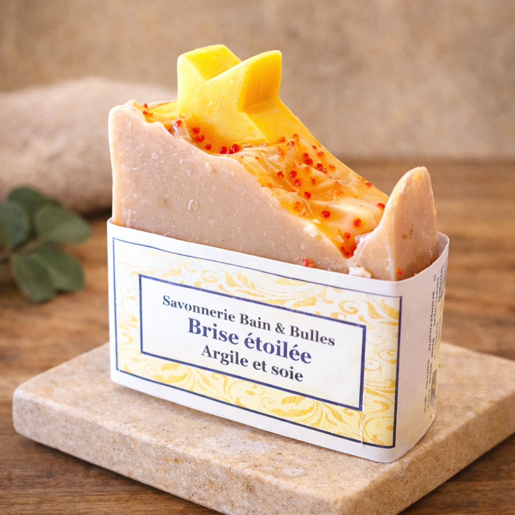 Starlight Breeze Bar Soap – Clay and silk – Bain & Bulles Soap Company