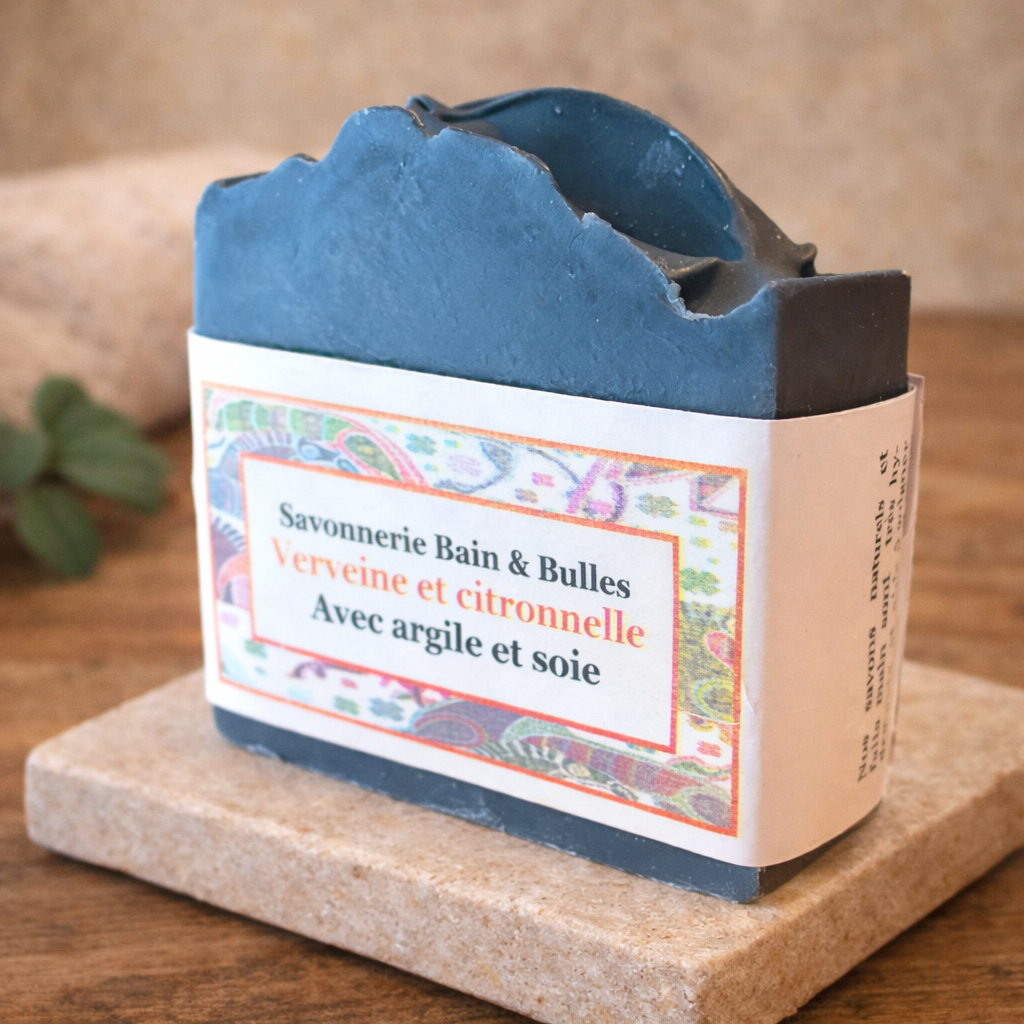 Savon en barre – Verveine & Citronnelle – Savonnerie Bain & Bulles