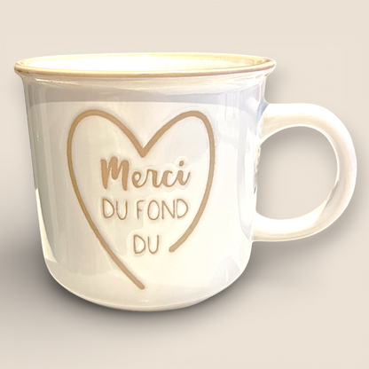 Bilingual mug – Merci du fond du cœur / Thank you from the bottom of my heart