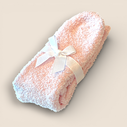Plush comfortable socks – Pale pink