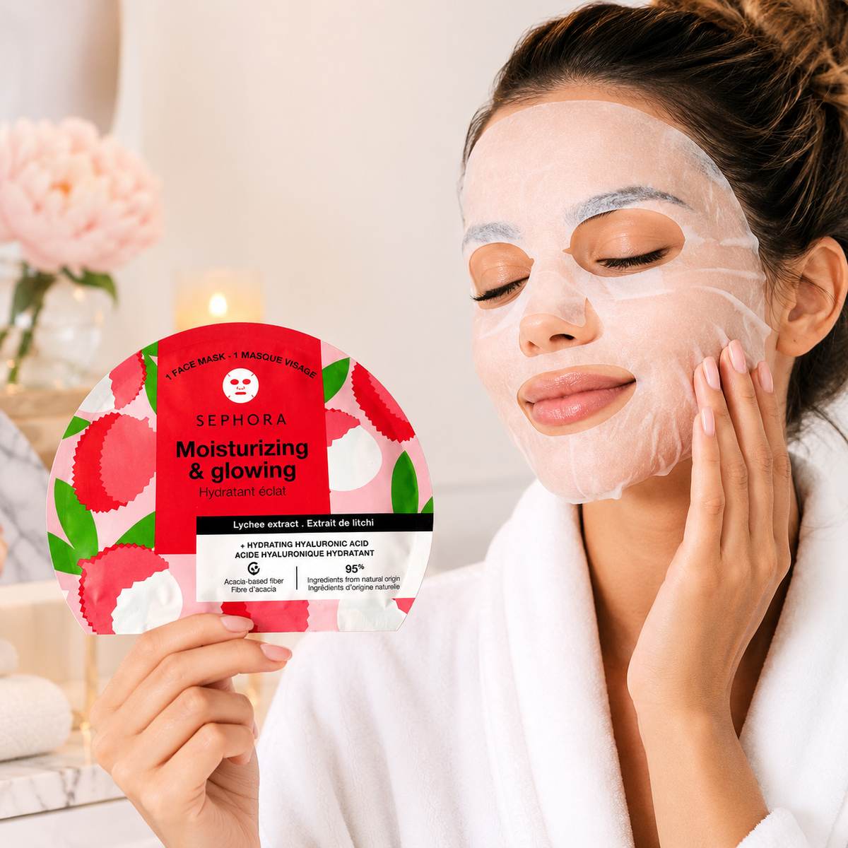 Hydrating Radiance Facial Mask – Lychee - Sephora