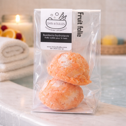 Bombettes de bain hydratantes – Fruit Folie - Savonnerie Bain & Bulles
