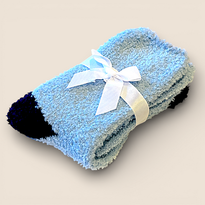 Bas confort peluche – Bleu pâle
