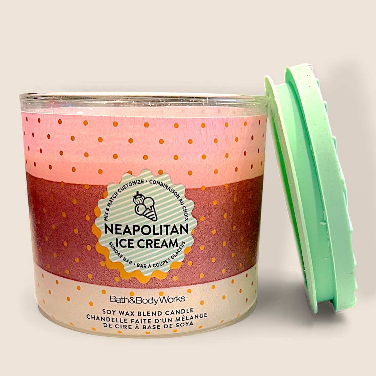 3-Wick Candle -Neapolitan Ice Cream- Bath & Body Works