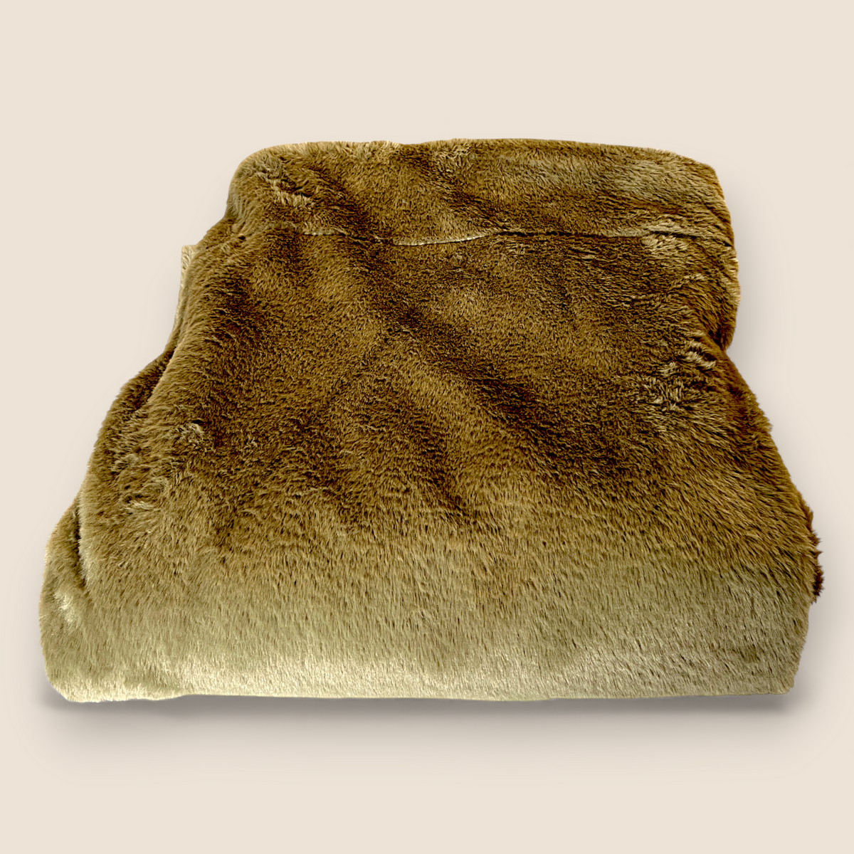 Bellissimo Faux Fur Throw - 50" x 60" (Olive Green)