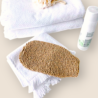 Gant de bain en jute