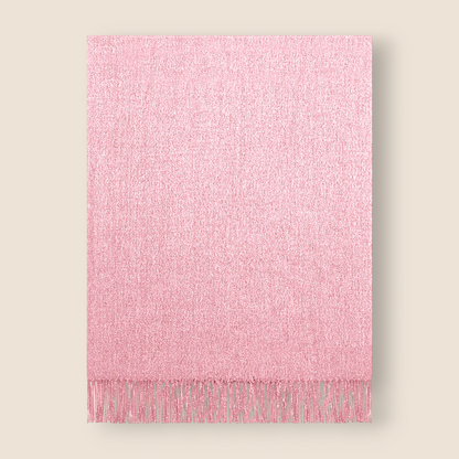 Jetée en faux cachemire avec franges – 50" x 60" (Rose)