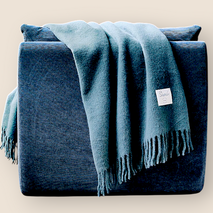 Mohair-effect variegated throw – Enveloping softness - 5 colors.
