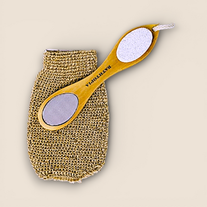 Gant de bain en jute